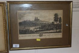 An antique coloured print "Prospected View of the