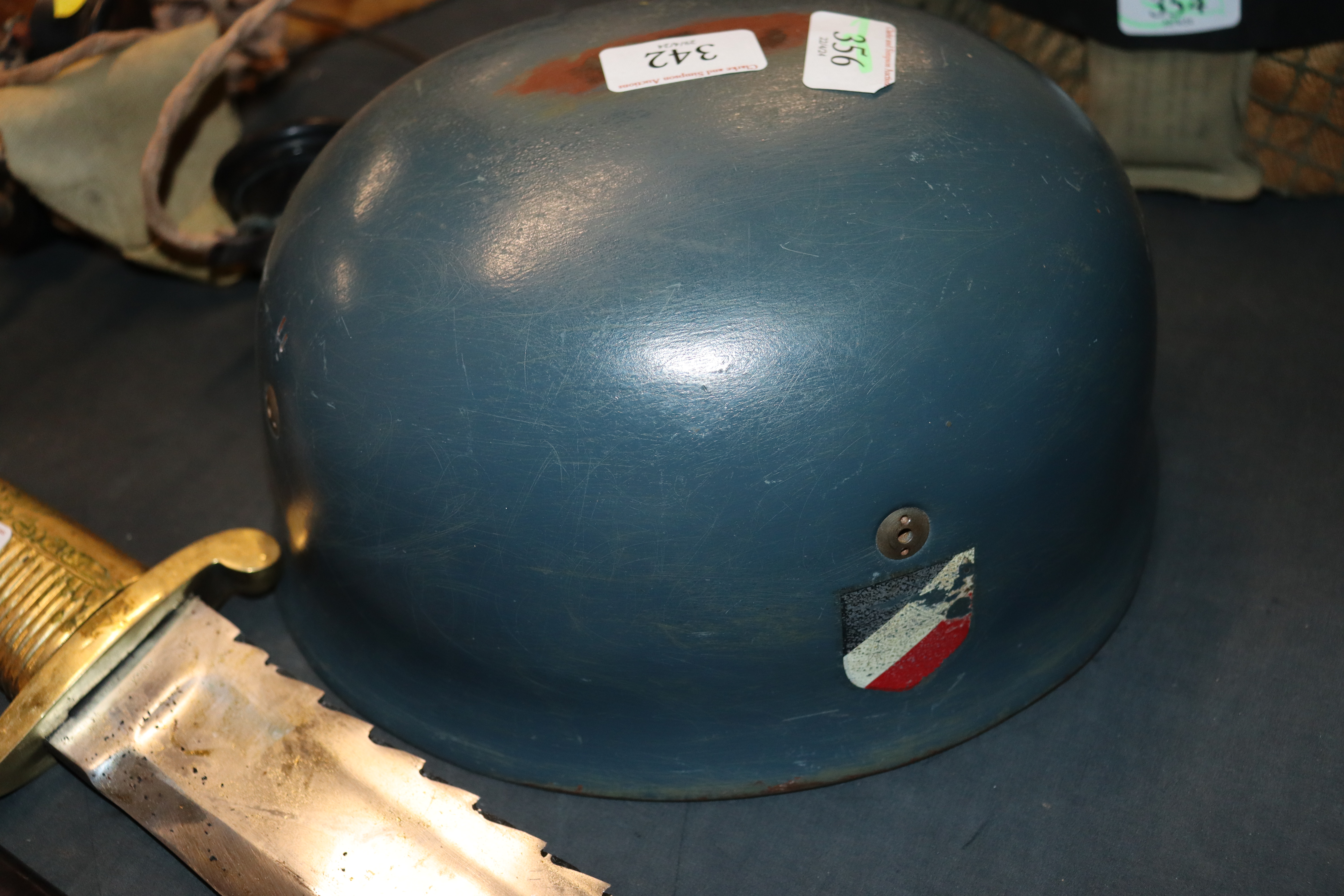German WWII type paratroopers helmet - Image 3 of 4
