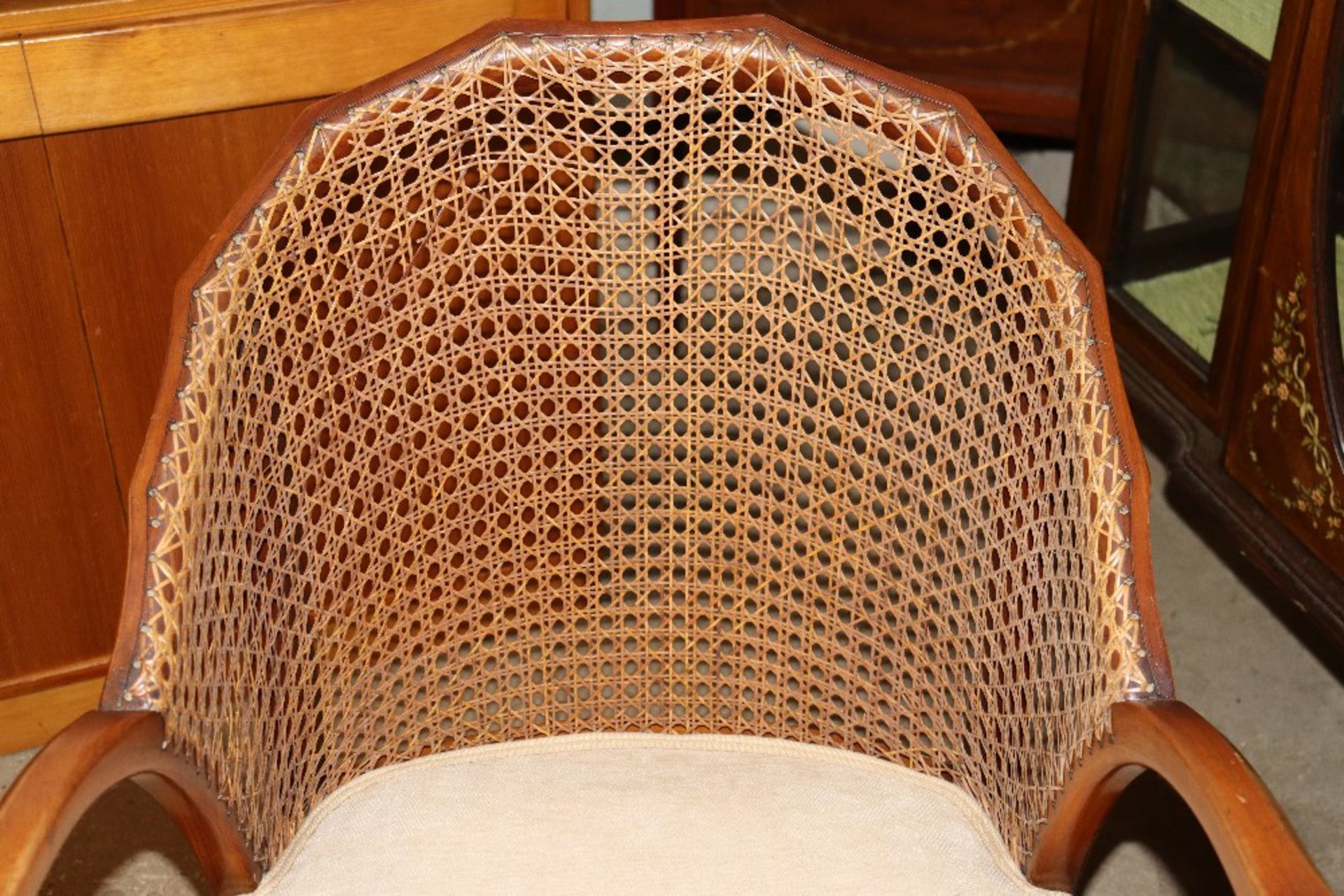 A mahogany cane back elbow chair - Image 2 of 4