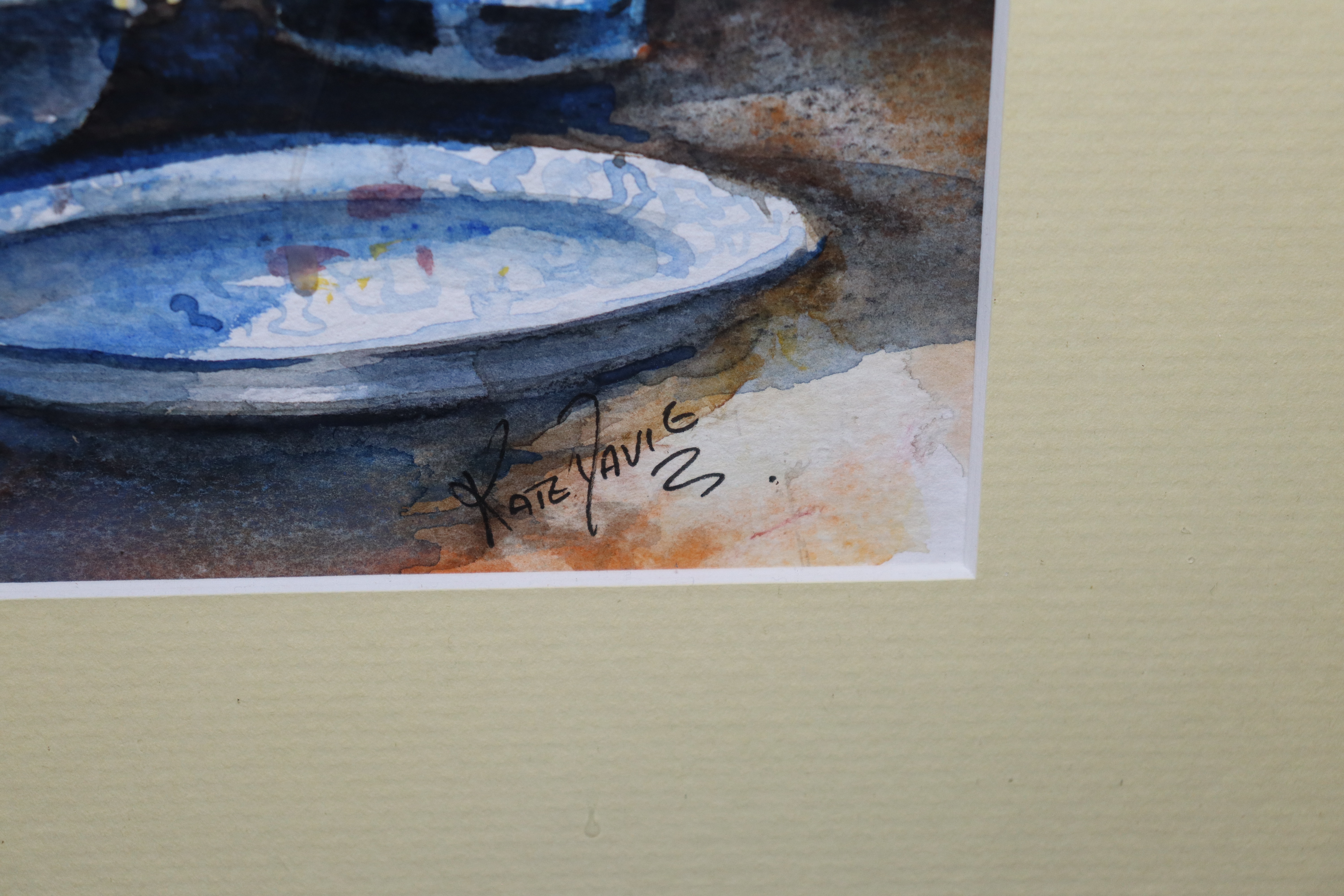 Kate Davie, watercolour study still life; and a w - Image 3 of 4