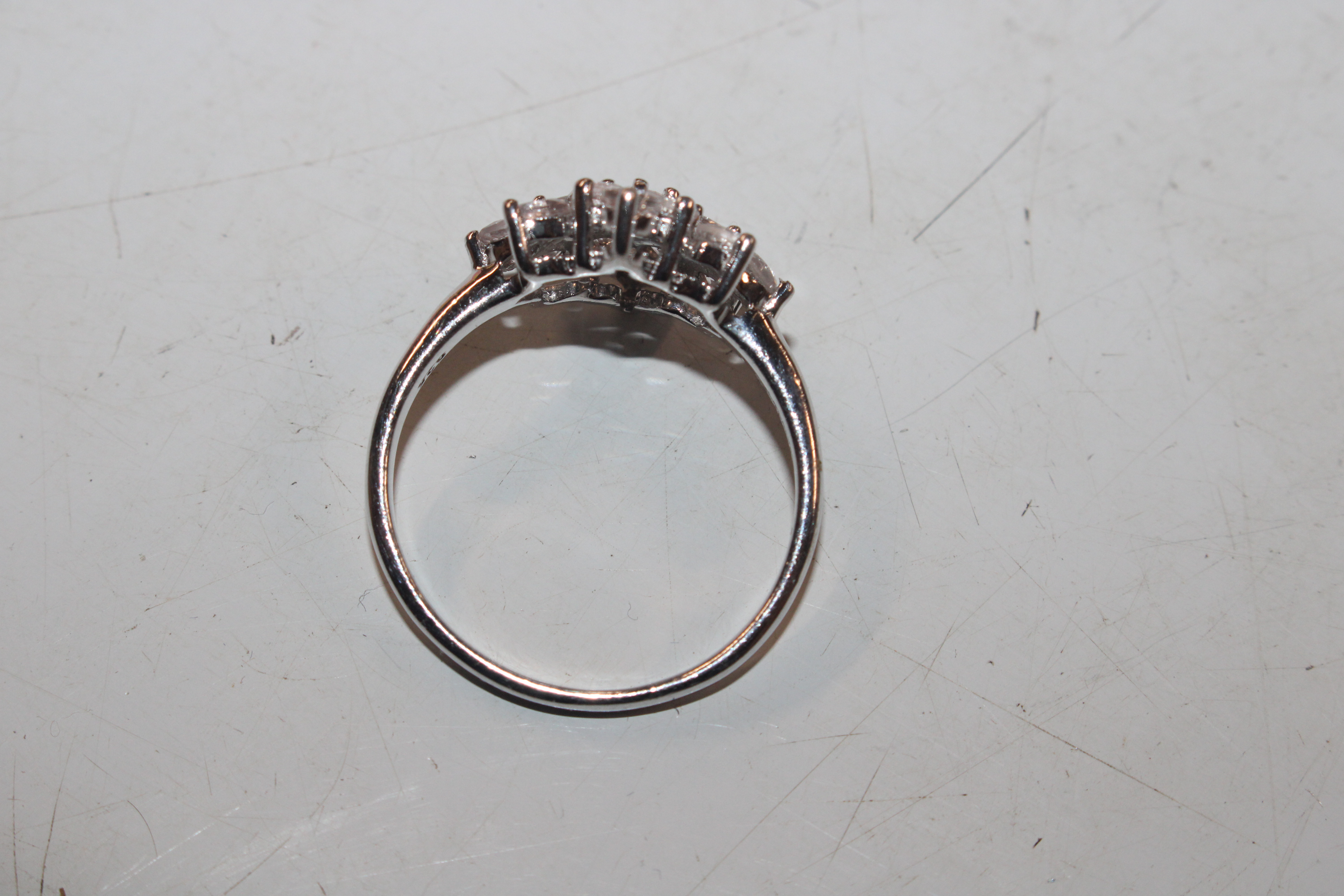 A Sterling silver and cubic zirconia cluster ring, - Image 3 of 5