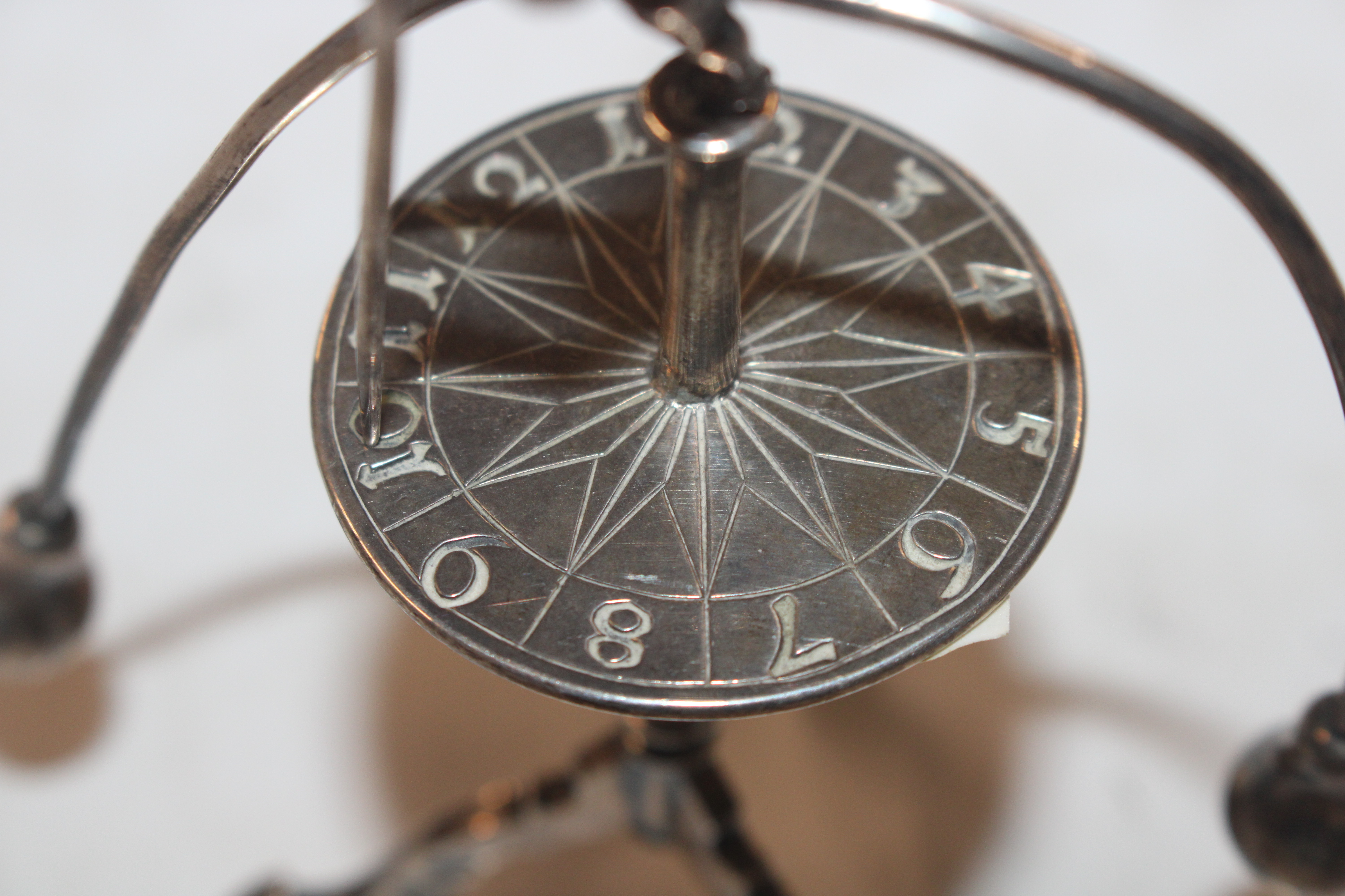 A Dutch silver roulette man, raised on tripod base - Image 7 of 11