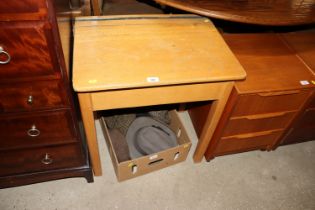 A vintage school desk