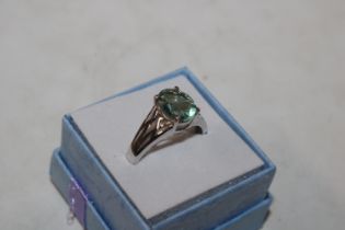 A Sterling silver and Grandiderite ring, size T/U