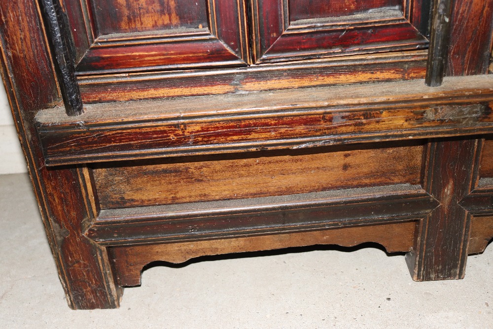 An Oriental pine low side cupboard - Image 5 of 7