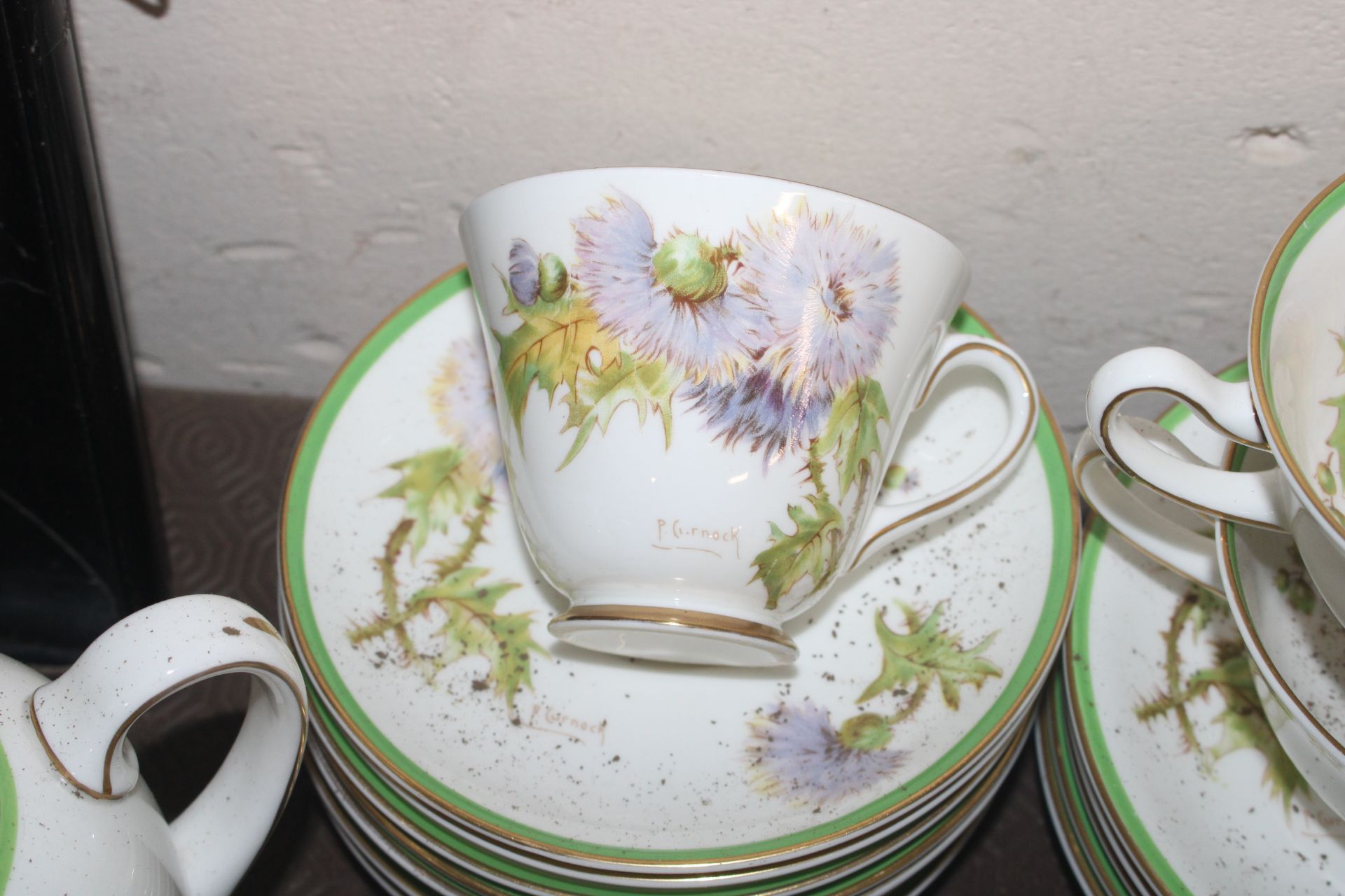 A Royal Doulton "Glamis Thistle" decorated tea / - Image 5 of 8
