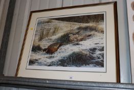 A pencil signed limited edition print of pheasants