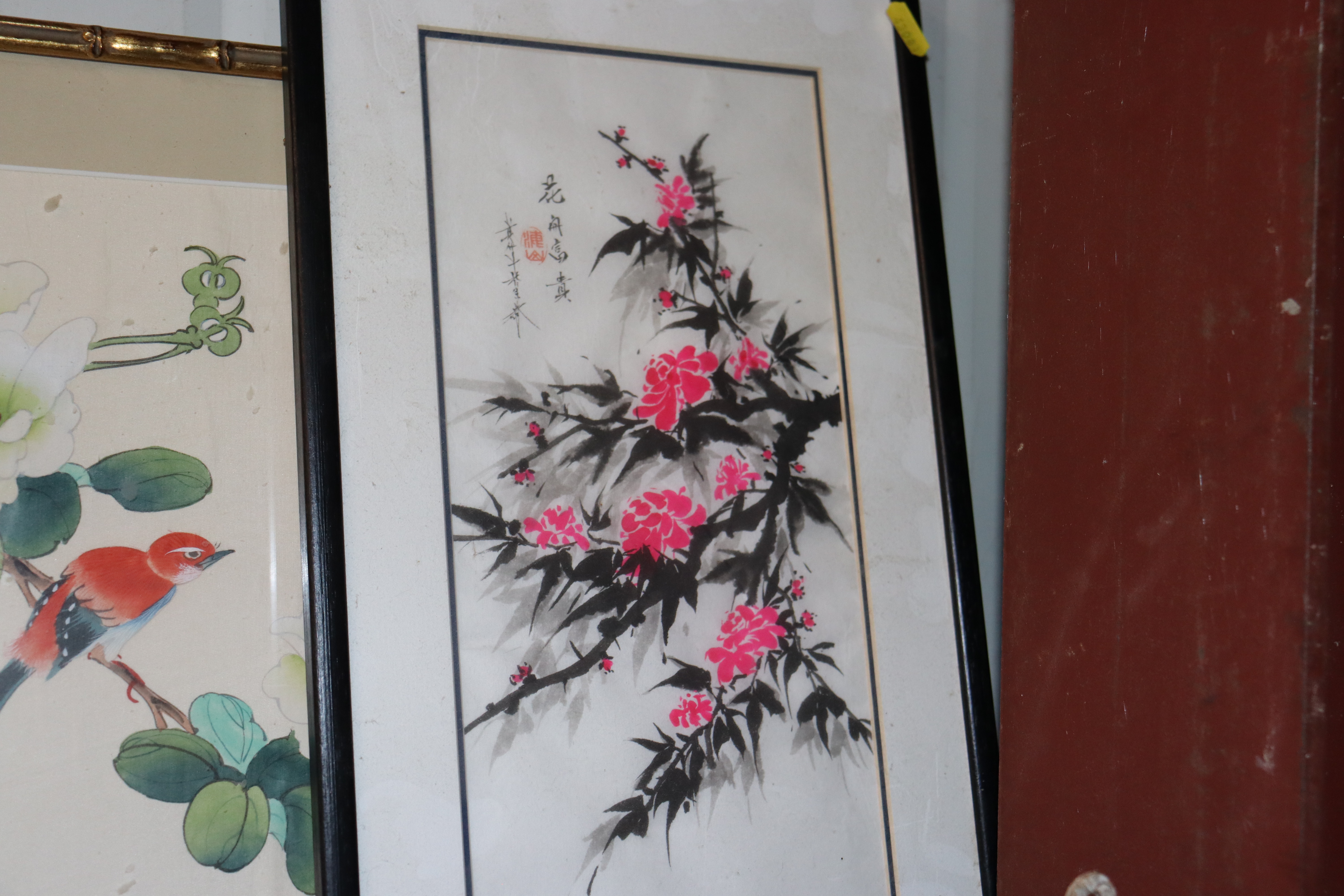 A set of four Chinese coloured floral prints in gi - Image 4 of 4