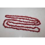 A 60" branch coral necklace, approx. 83gms