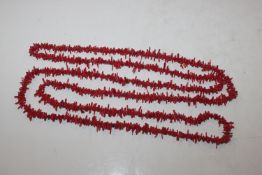 A 60" branch coral necklace, approx. 83gms