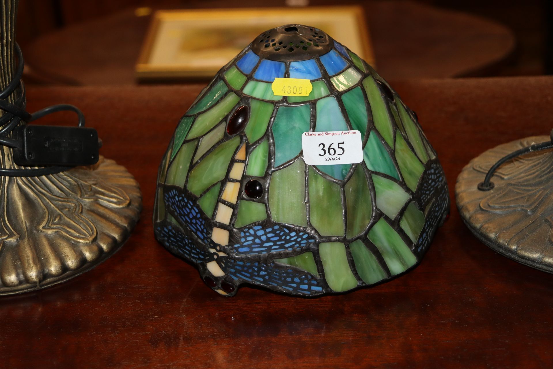 A pair of Art Nouveau design table lamps, one with - Image 2 of 2