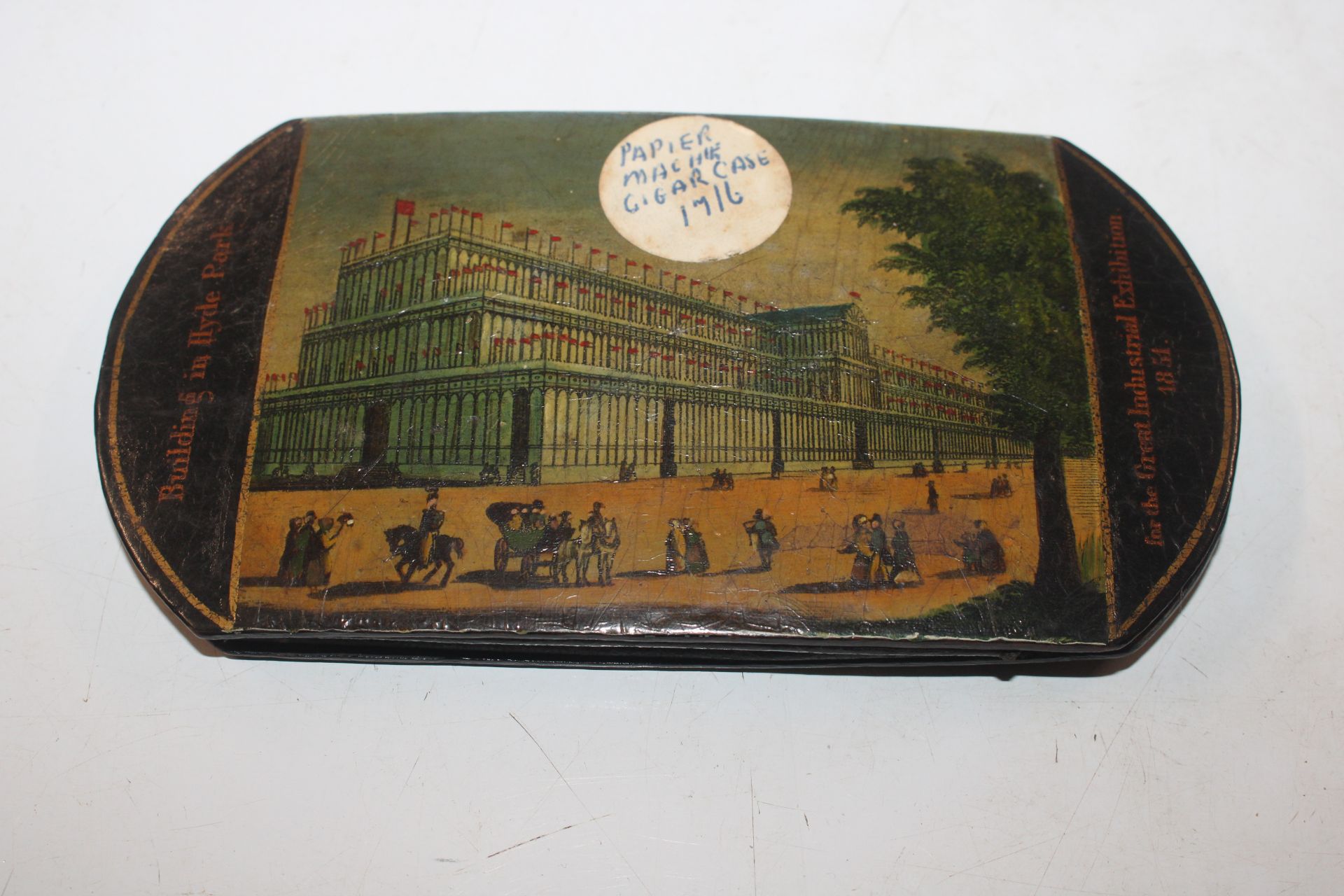 A papier mâché case decorated with Prince Albert a - Image 5 of 10