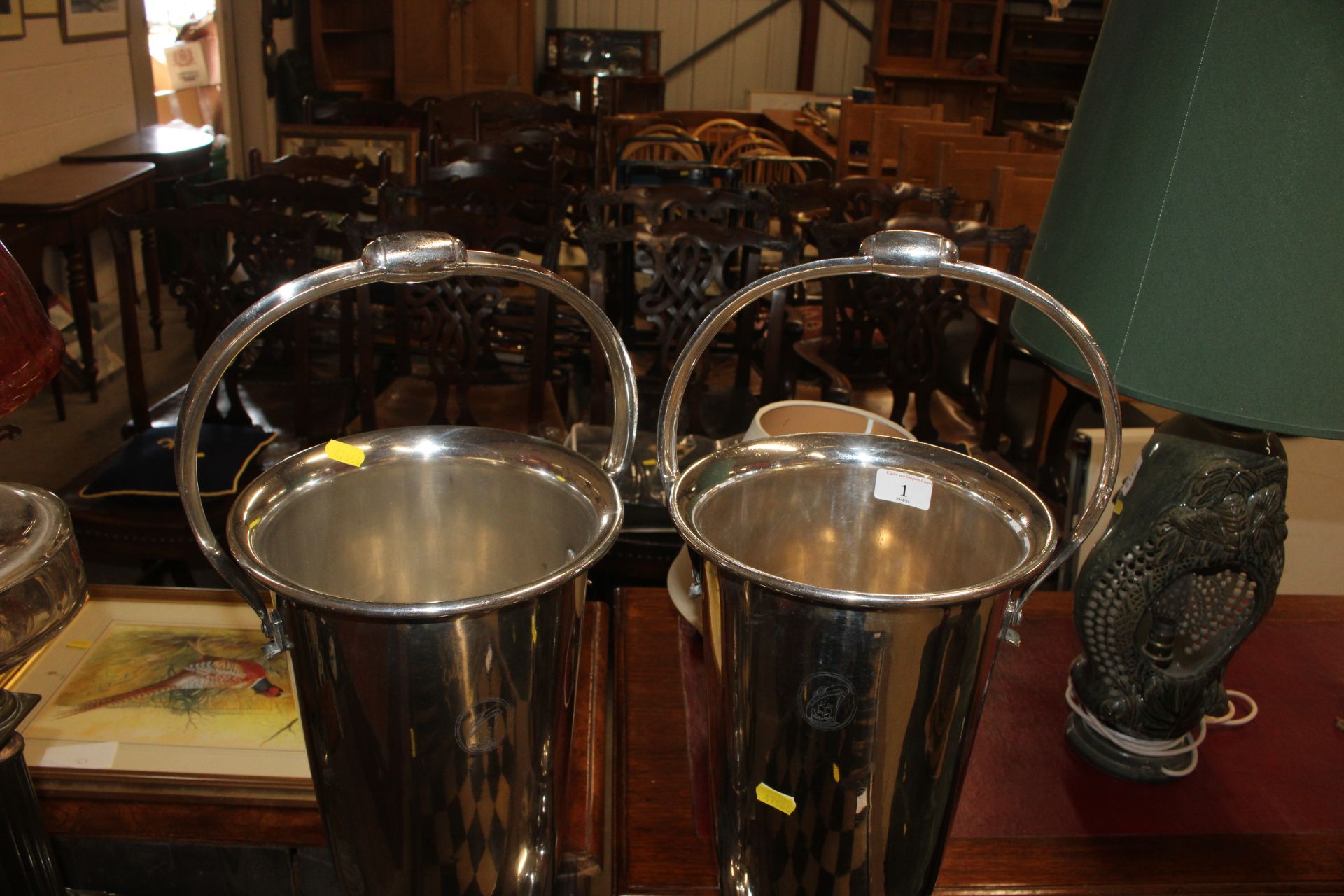 A pair of WMF plated Champagne buckets decorated - Image 3 of 6