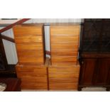 Four mid-20th Century teak chests of drawers