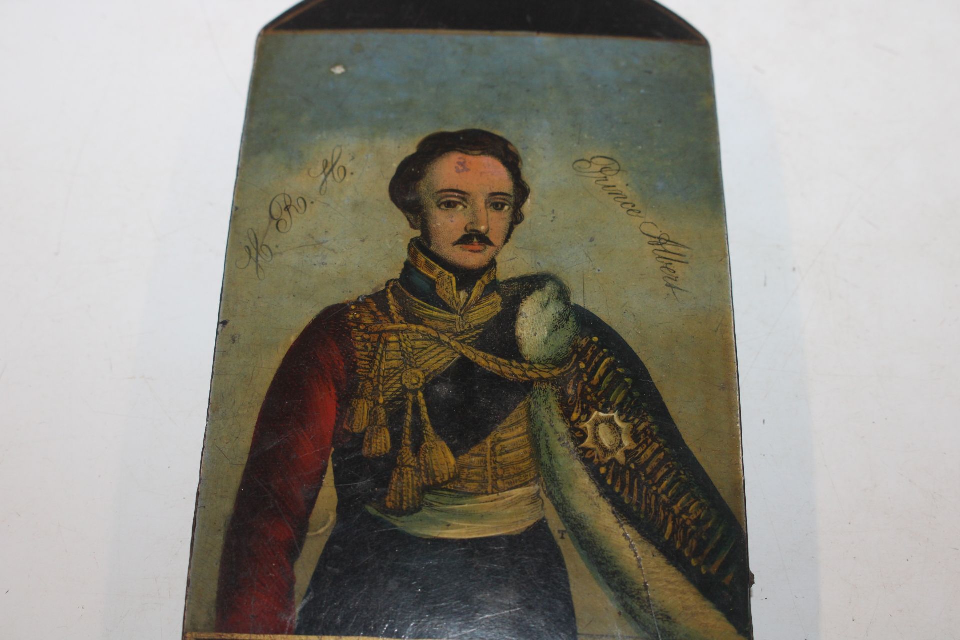 A papier mâché case decorated with Prince Albert a - Image 2 of 10