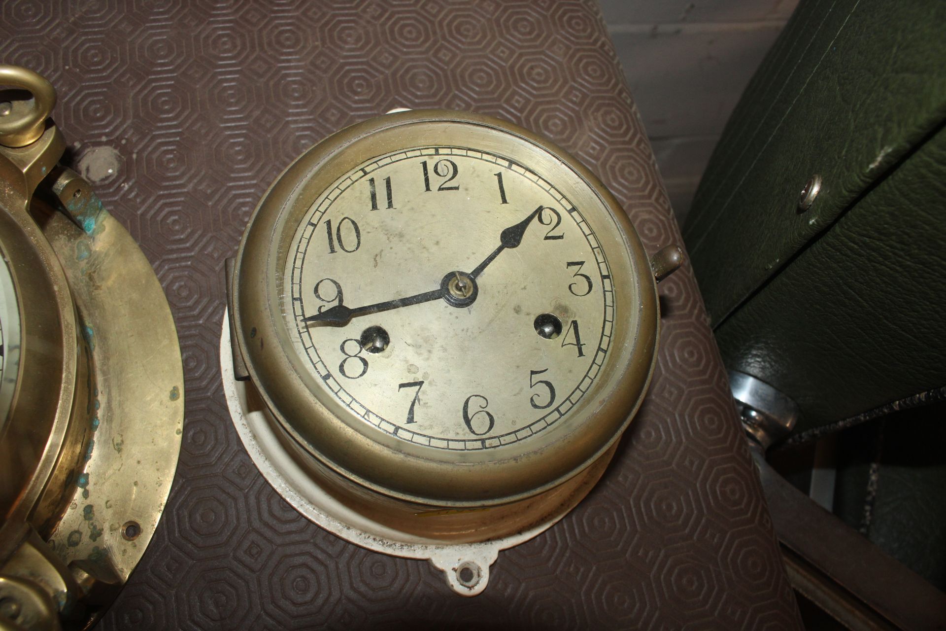 A brass cased ship's style saloon clock by Nautica - Image 7 of 8