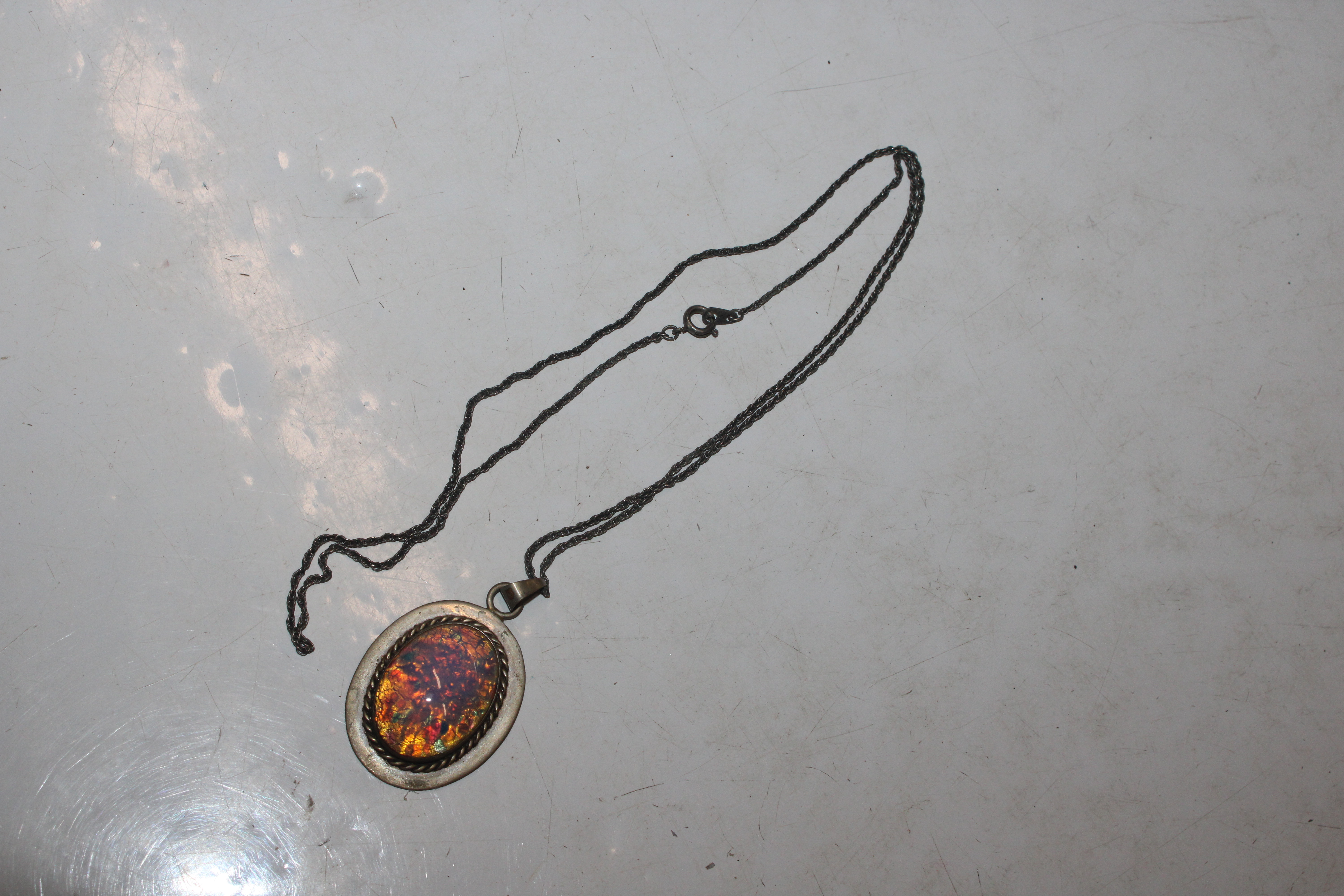 A box containing 9ct gold mounted pendant; a silve - Image 42 of 50