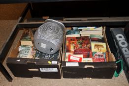 Two boxes of miscellaneous books etc.