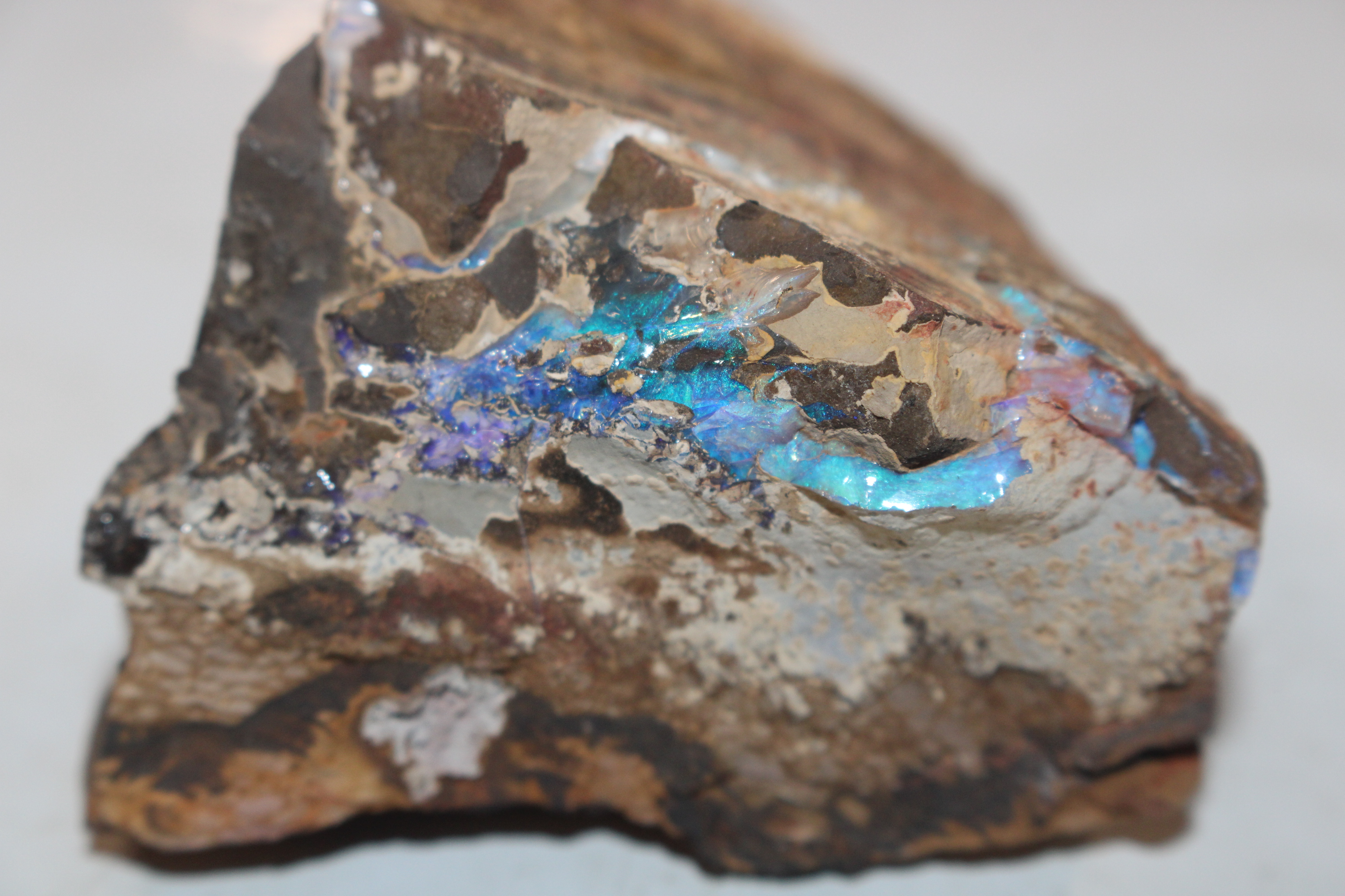 A box containing five pieces of rough Queensland Boulder Rock opal - Image 2 of 17