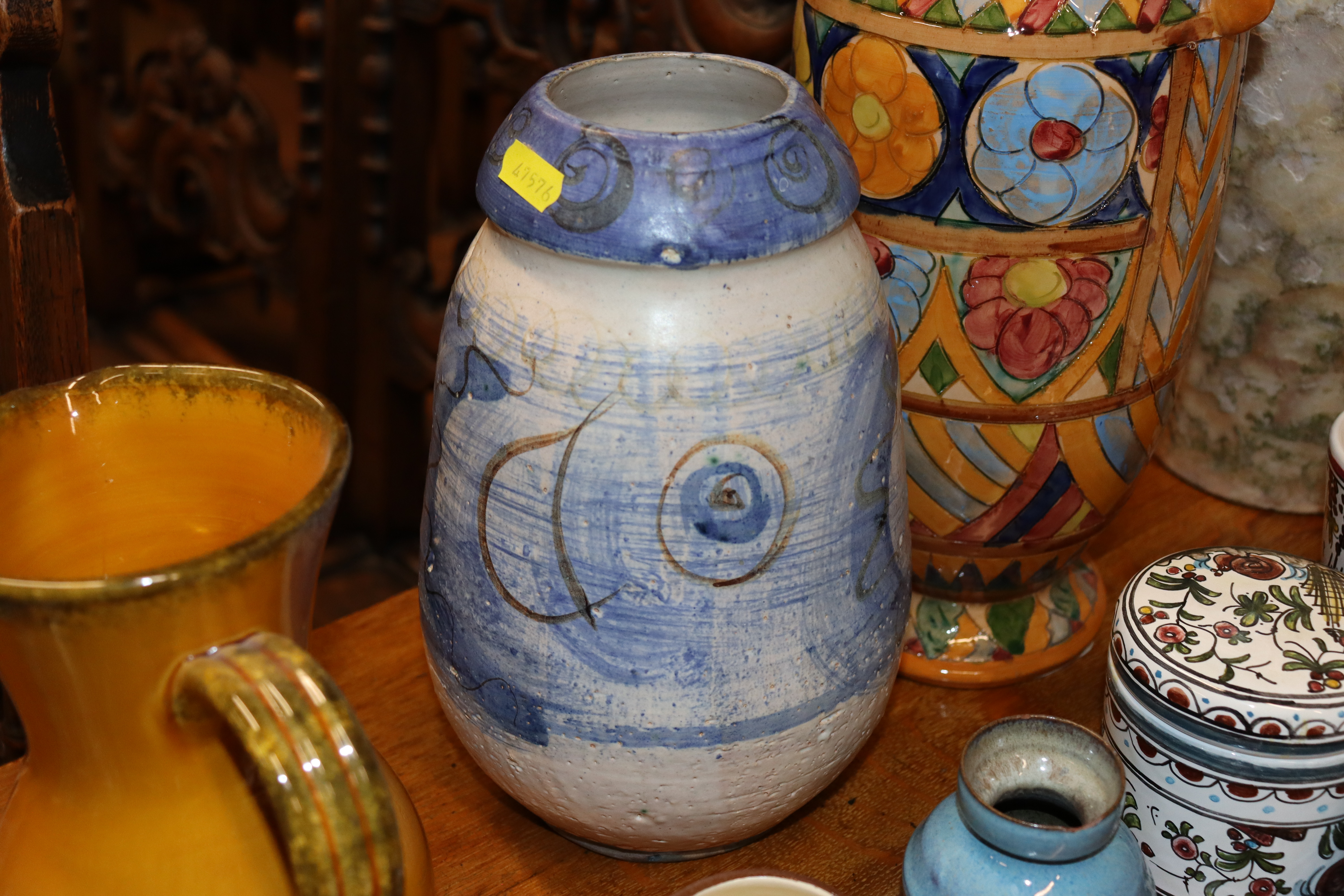 Various continental pottery vases, continental pot - Image 4 of 6