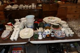 A collection of miscellaneous china to include bar