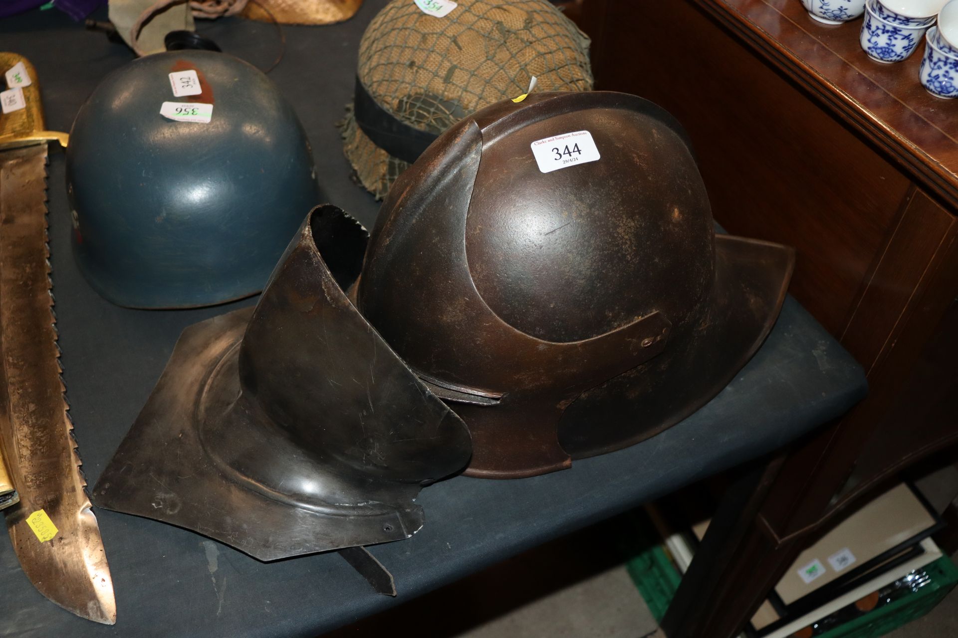 A copy of a 14th Century knights helmet