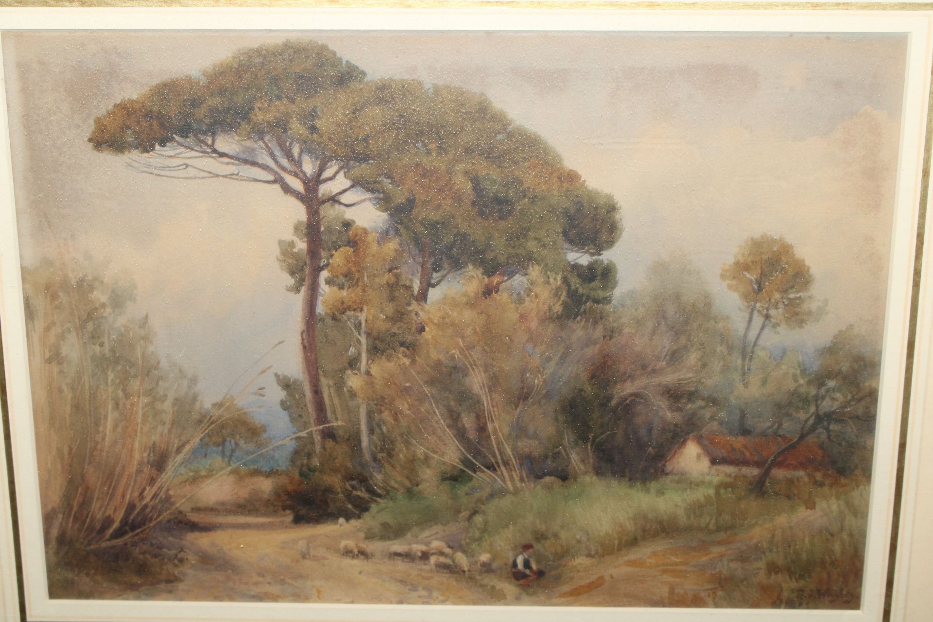 E. Whyte, watercolour study depicting a rural cott - Image 2 of 3