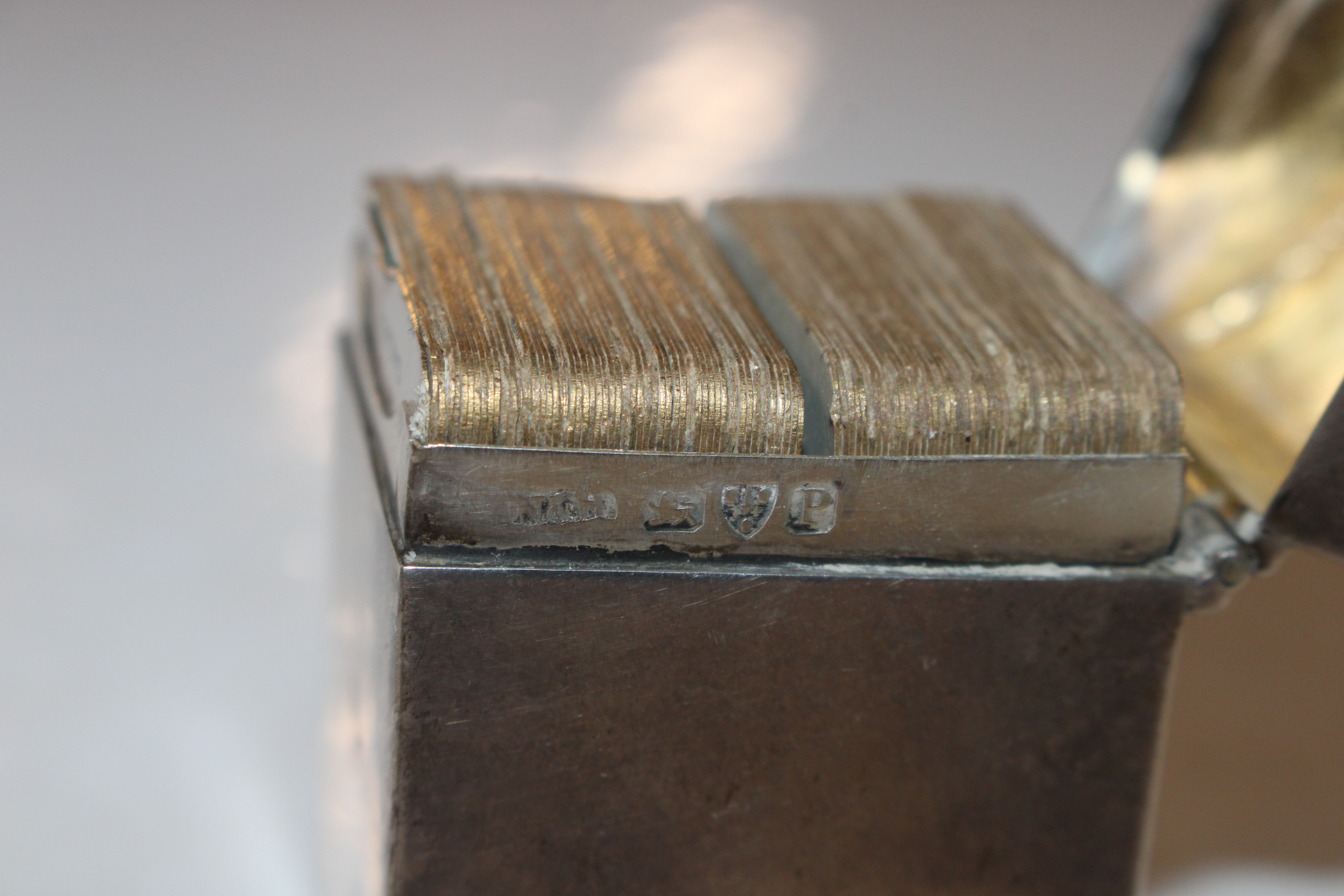 A silver cigarette case; and a dome topped silver - Image 11 of 11