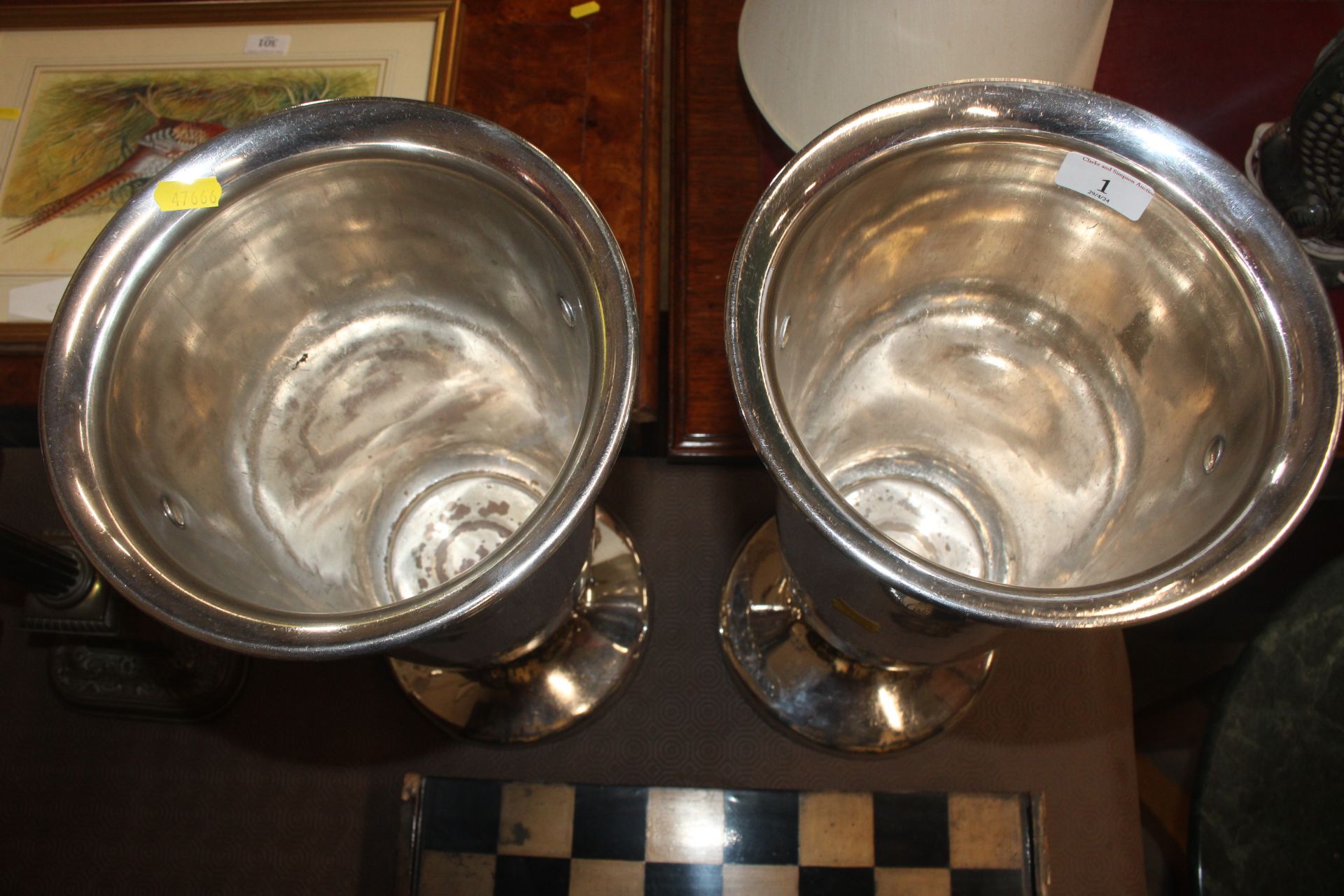 A pair of WMF plated Champagne buckets decorated - Image 5 of 6