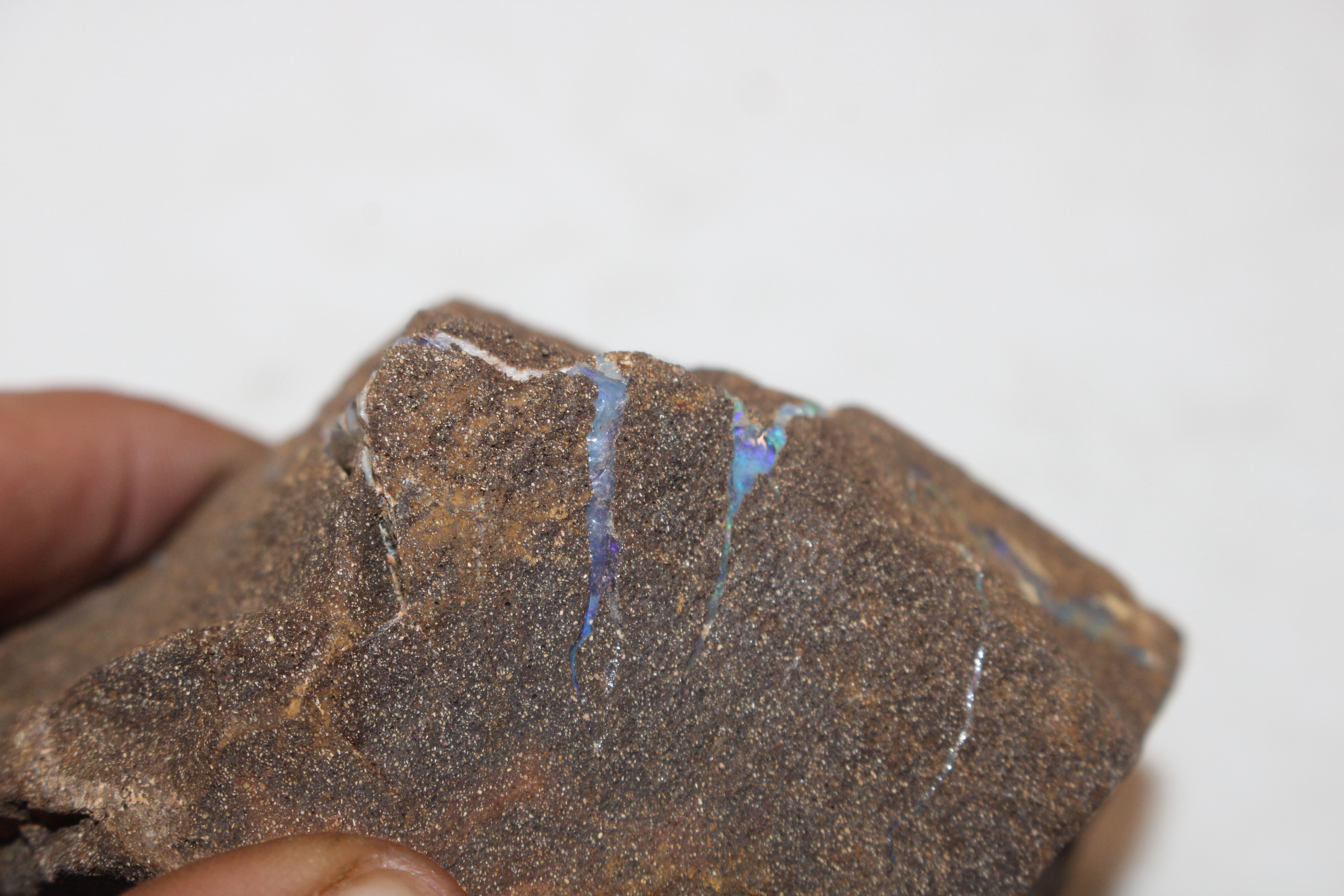 A box containing five pieces of rough Queensland Boulder Rock opal - Image 11 of 17