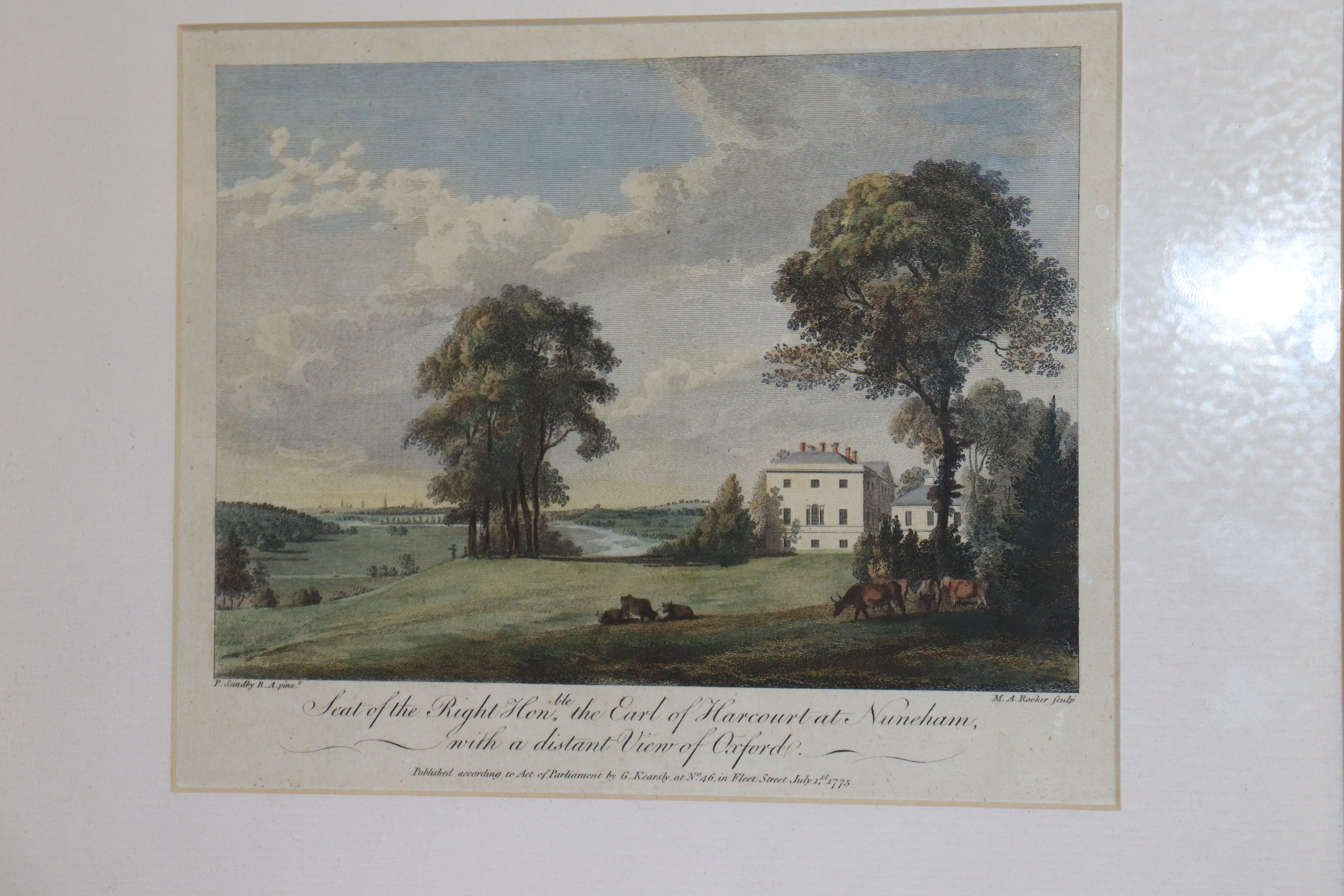 An antique coloured print "Seat of the Rt. Hon. Th - Image 2 of 4
