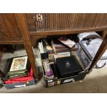 A collection of miscellaneous items to include games compendium; jewellery boxes; videos; Elvis