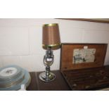 An Art Deco design chrome gimballed table lamp