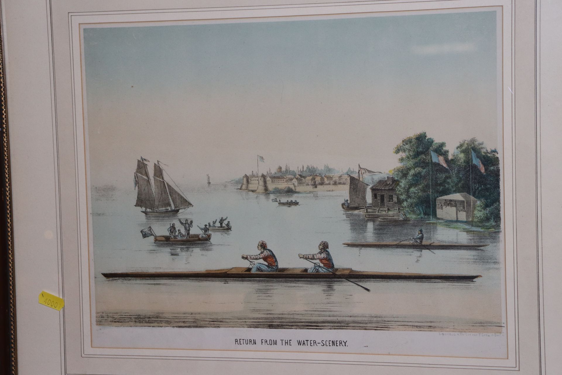 "Return From the Water Scenery", Berlin lithograph - Image 2 of 2