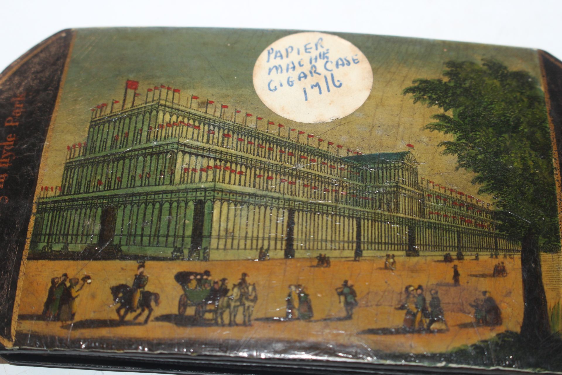 A papier mâché case decorated with Prince Albert a - Image 6 of 10