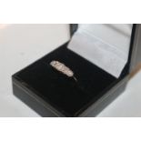 An 18ct gold platinum and diamond set Navette shap