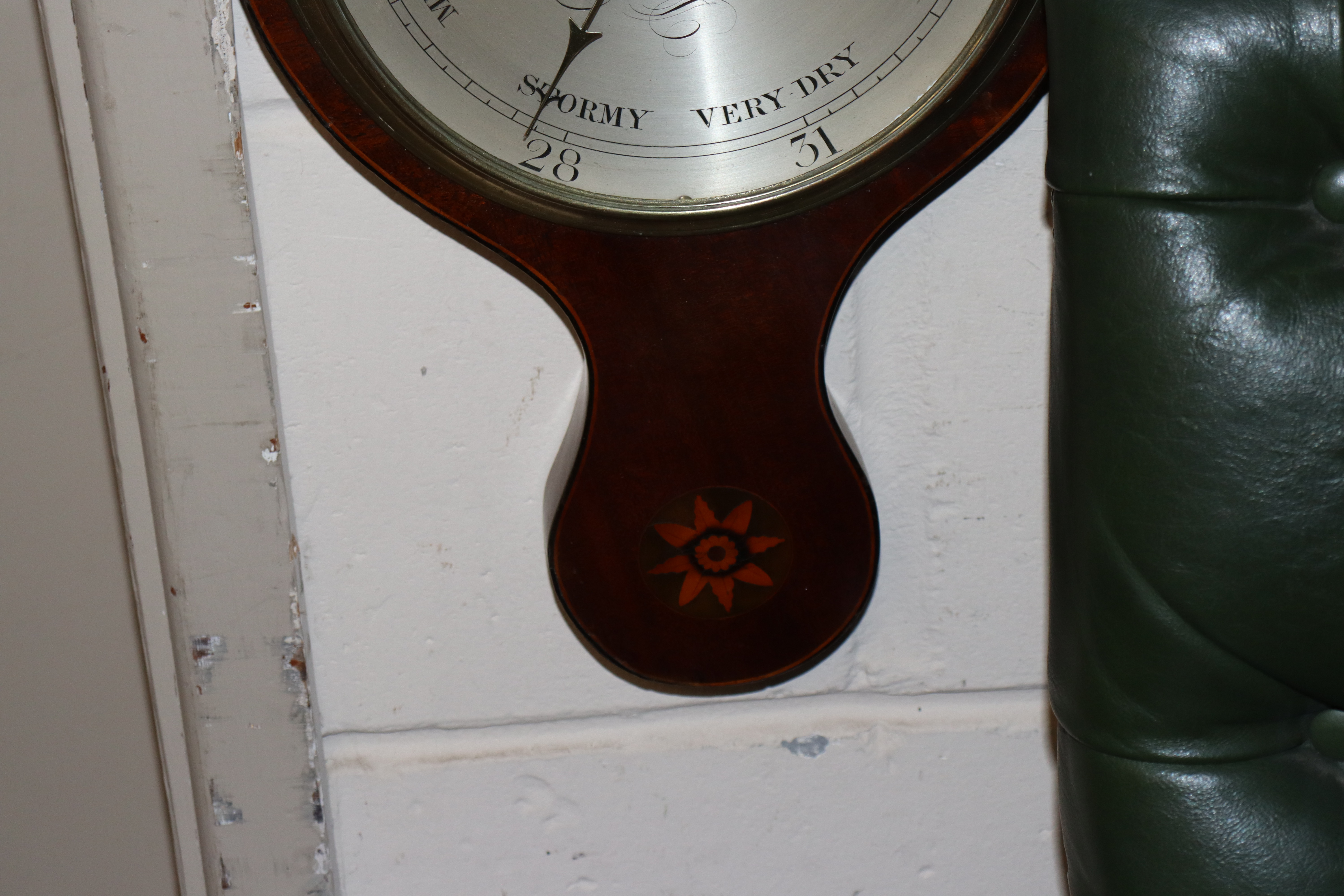 A 19th Century rosewood and inlaid banjo barometer - Image 5 of 5