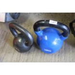 Two kettlebell weights (16kg and 8kg)