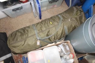 A fishing bivvy in carry bag
