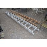 Two light weight aluminium ladders