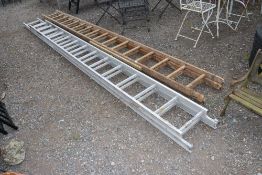 Two light weight aluminium ladders
