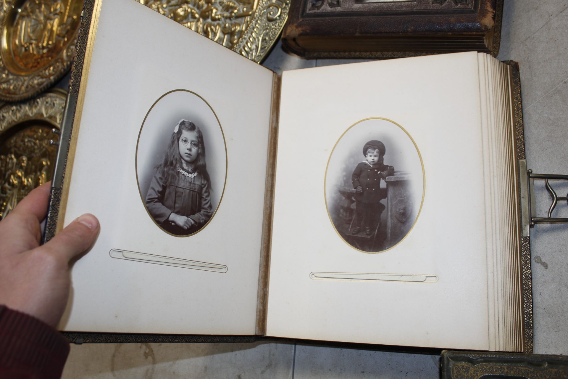 Three Victorian photograph albums and contents - Image 3 of 4