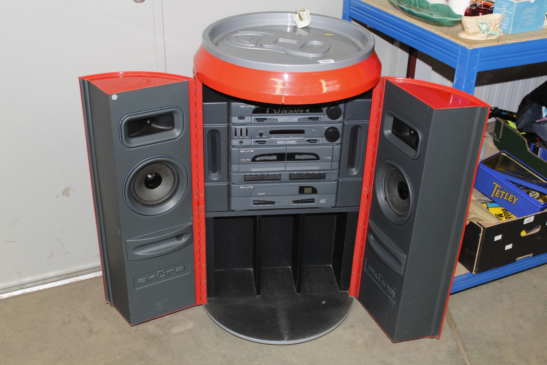 An Akura hifi and speakers in the form of a Coca C - Image 2 of 4