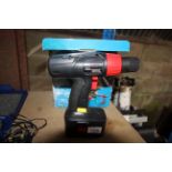 A Woolworths workshop 18v drill with battery, char