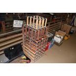 Six various wood and metal wine racks