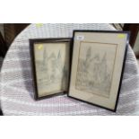 G Hilton, pencil sketch, signed and dated 1820 and