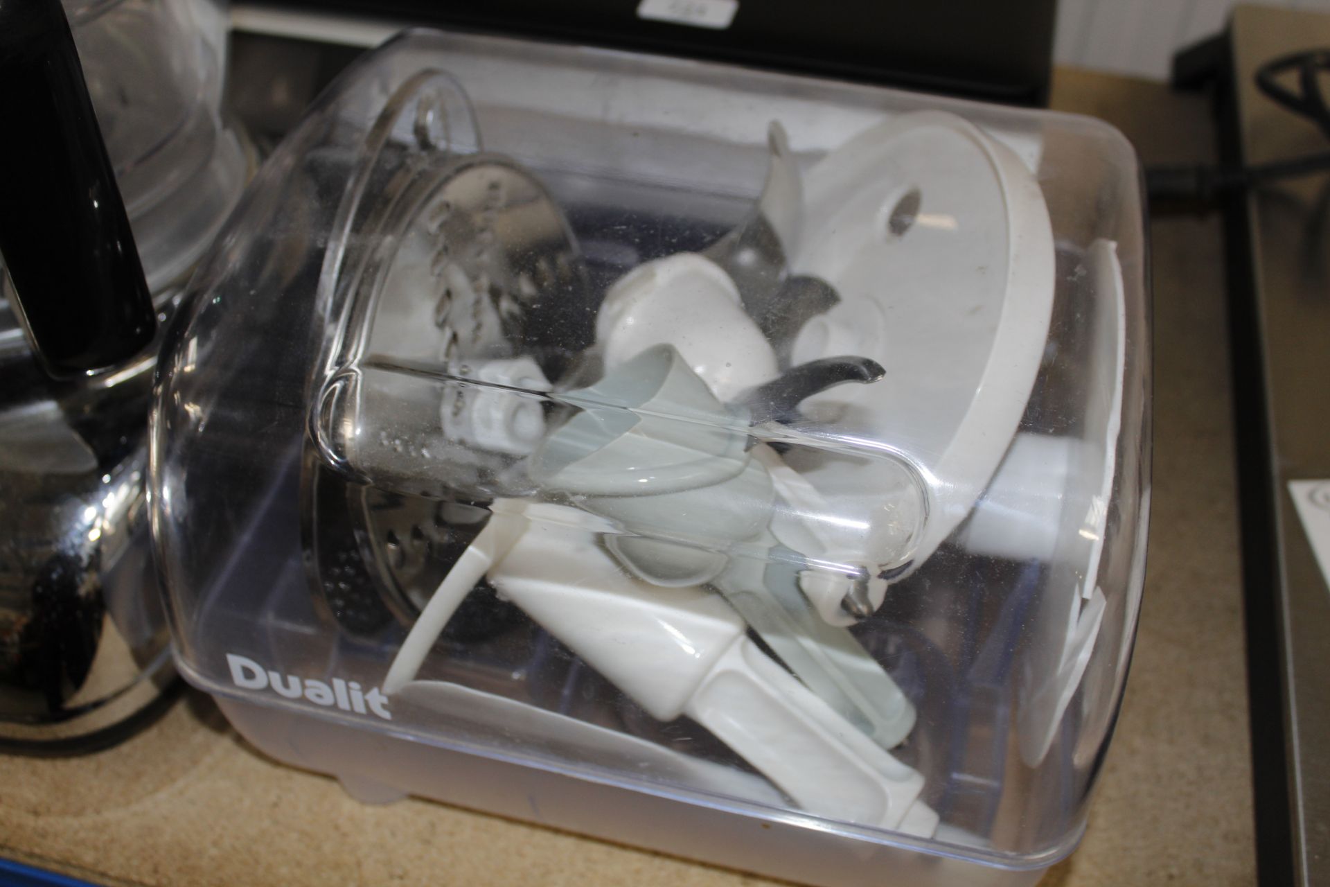 A Dualit food processor with the attachments - Image 3 of 3