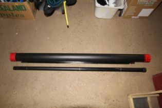 A telescopic 7.5m carbon fishing pole with spare t