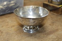 A Birmingham silver pedestal bowl approx. 3oz 101g