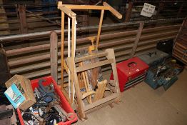 A part wooden loom, sold as seen